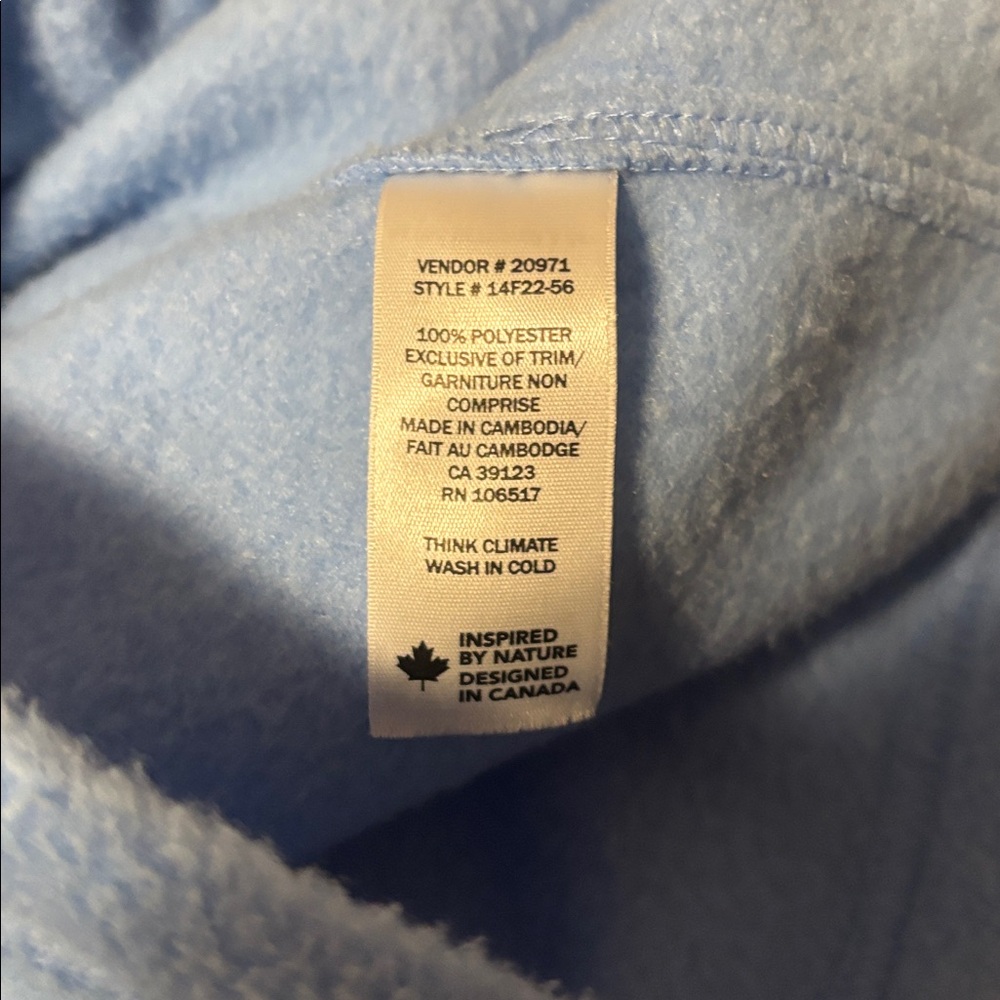 Northern Reflection Embroidered Blue Jay Fleece Jacket - Picture 8 of 8
